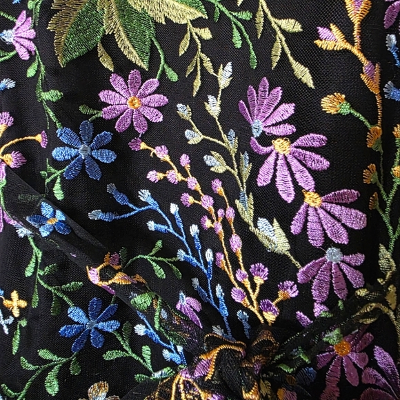 Kensie Women's Floral Embroidered Mesh Dress - Picture 6 of 9